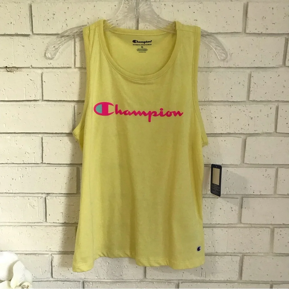 Girls Size XL Tank Top Bundle of 3 Nike Champion Tek Gear Yellow Pink Blue